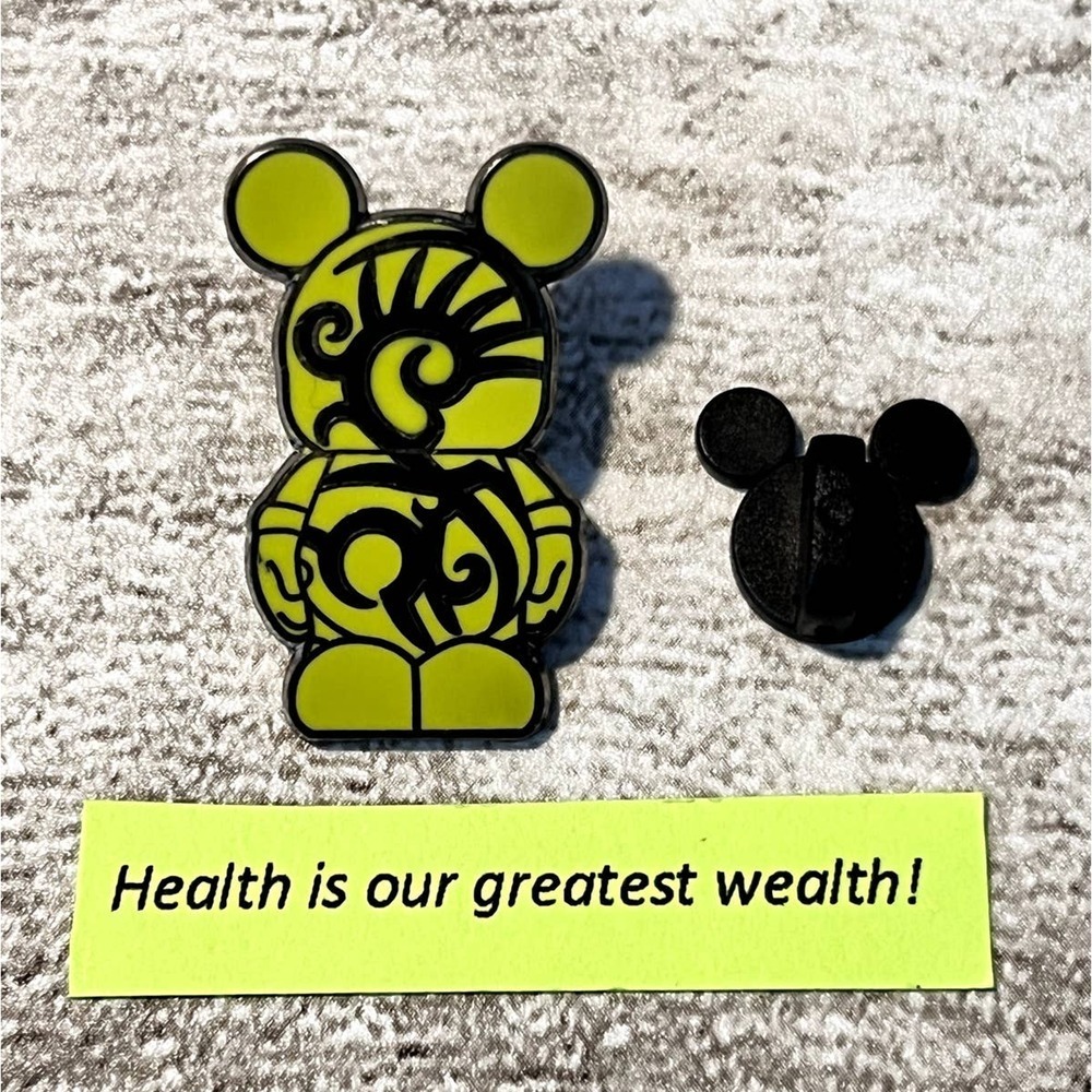 Disney Pin Black and Green Tribal‎ Swirls Vinylmation
